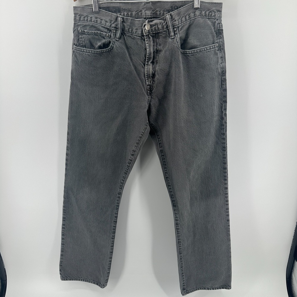 Gap 1969 Jeans Mens 34x32 Gray Denim Relaxed Straight‎ Leg 5-Pocket Vintage - Picture 2 of 8